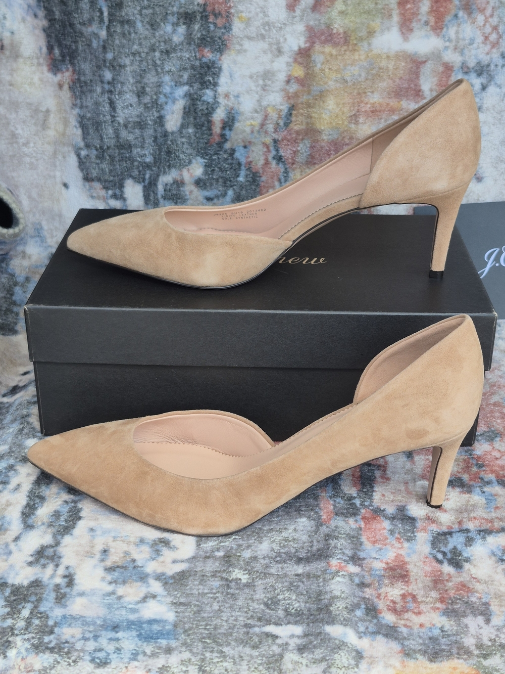 NIB J.CREW $218 Ahen Brown Colette SUEDE Women's Pump in HAIRCALF Size 10.5